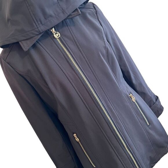 Michael Michael Kors black hooded trench coat size small - Picture 4 of 12